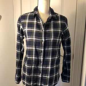 Uniqlo Button Down Long Sleeve Plaid Shirt